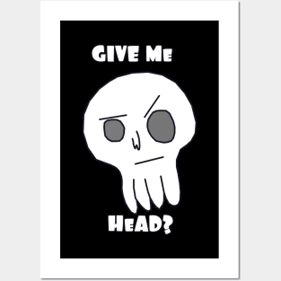 Skulls Give Me Head Halloween Posters and Art